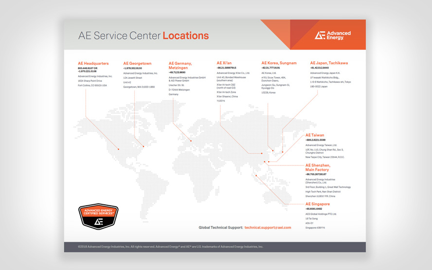 Service Center Locations Map